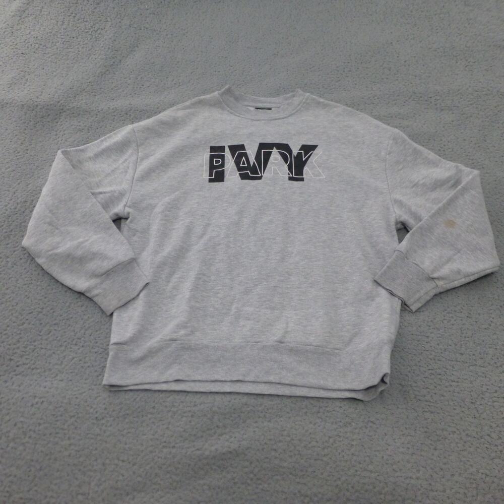 Ivy Park Sweatshirt Womens Medium Crew Neck Gray Beyonce Pullover Gym Workout